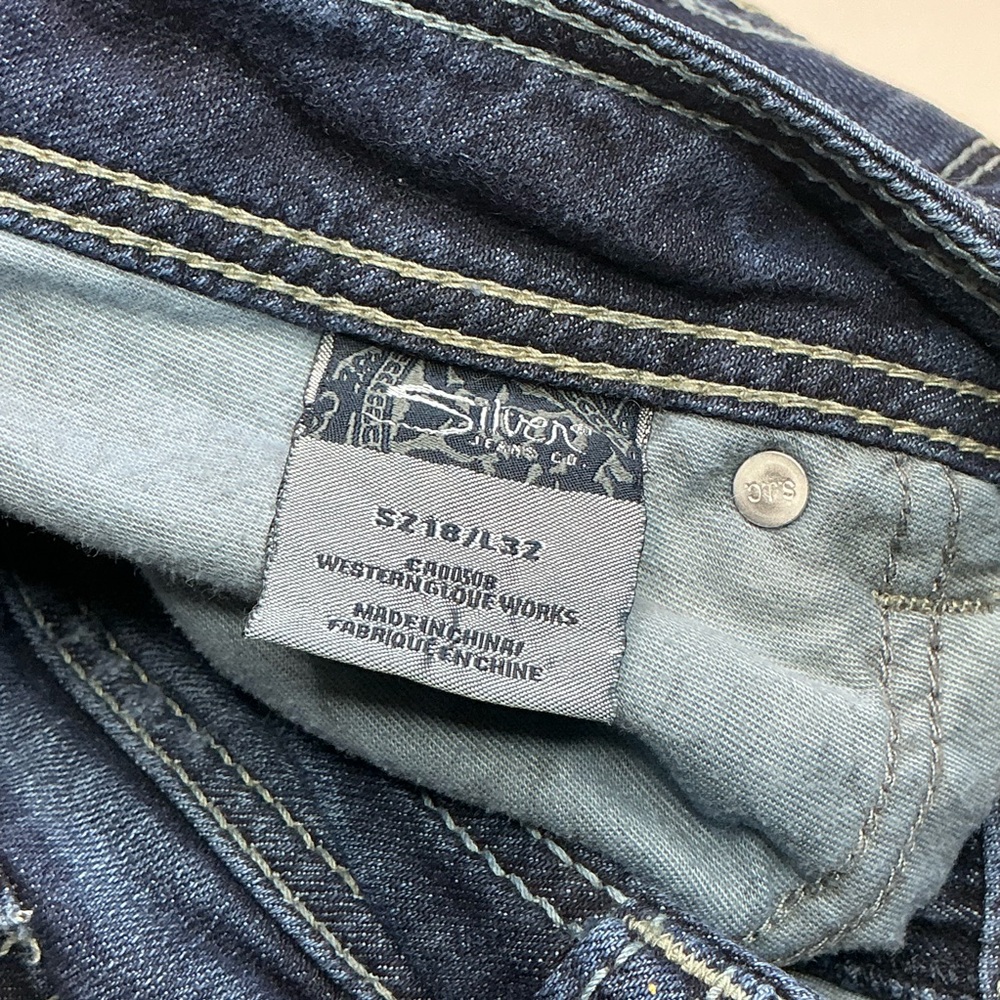 Silver Jeans SUKI Surplus Bootcut Dark Wash Denim Blue Jeans Women's Sz 18/L 32‎ - Picture 8 of 16